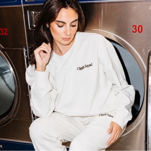 Giggly Squad Cream Crewneck Sweatshirt - Picture 4 of 9